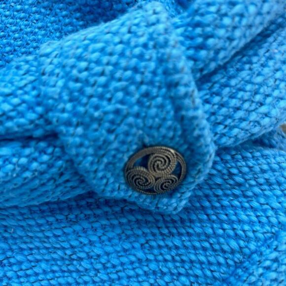 Soft Surroundings Vibrant Blue Tunic Size Small Cowl Neck - Picture 12 of 14